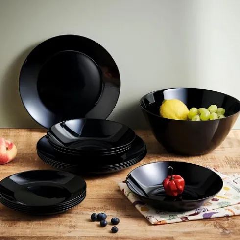 Plato Postre Zelie Negro 18cm
