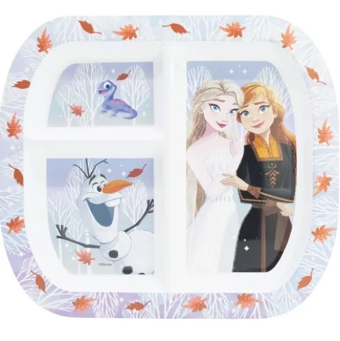 Plato Rectangular Dividido Frozen Autumn Leaves