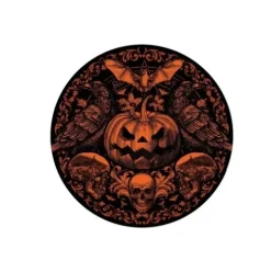 Platos Cartón Calabaza Gótica 23cm