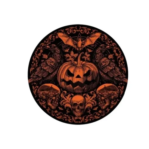 Platos Cartón Calabaza Gótica 23cm