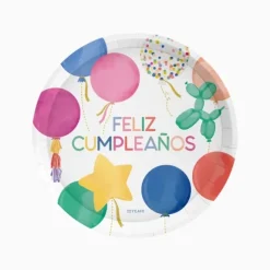 Platos Cartón Globos 23cm