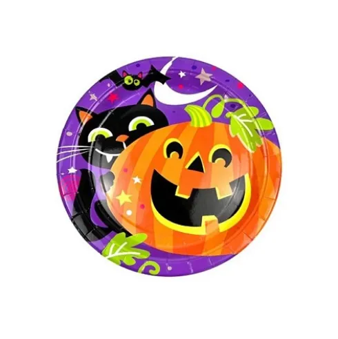 Platos Cartón Halloween Print 18cm