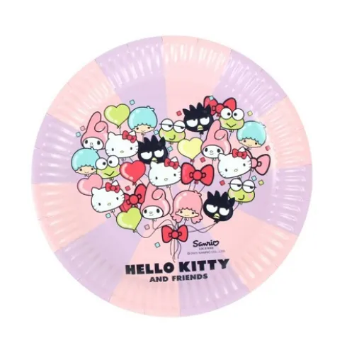 Platos Cartón Hello Kitty Friends 18cm