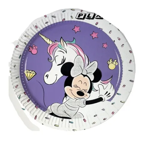 Platos Cartón Minnie Mouse Unic 20cm