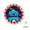 Platos Cartón Robot 18cm