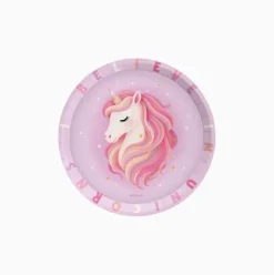 Platos Cartón Unicornio Baby 17cm