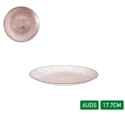 Platos Deco Premium Reutilizable Rugo 6pcs