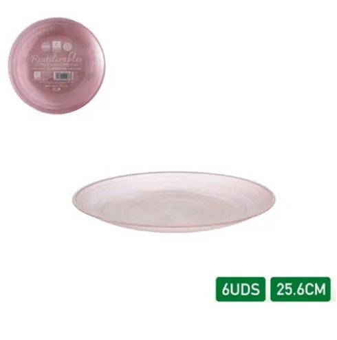 Platos Deco Premium Reutilizable Ruti 6pcs