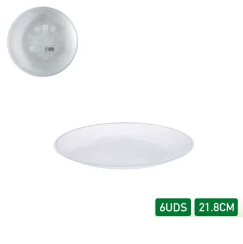 Platos Deco Premium Reutilizable Ruti 6pcs