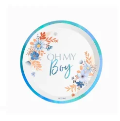 Platos Llano Oh My Boy Azul 17cm