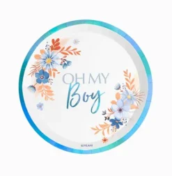 Platos Llano Oh My Boy Azul 23cm