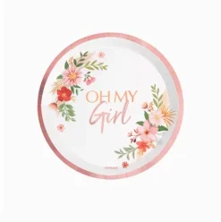 Platos Llano Oh My Girl Rosa 17cm