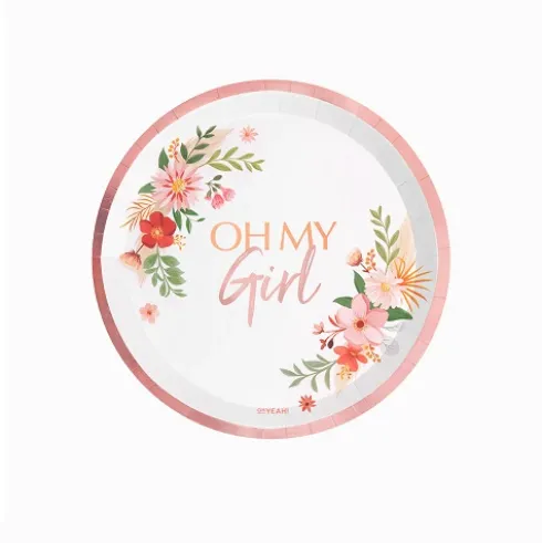Platos Llano Oh My Girl Rosa 17cm