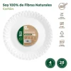 Platos Llano Redondo Biodegradable Blanco 28cm