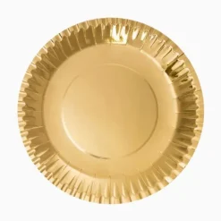 Platos Llano Redondo Oro Metalizado 18cm