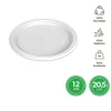 Platos Llano Redondo Reutilizable Blanco Ø20,5CM