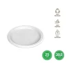 Platos Llano Redondo Reutilizable Blanco Ø20,5CM
