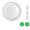 Platos Llano Redondo Reutilizable Blanco Ø22CM