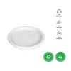 Platos Llano Redondo Reutilizable Blanco Ø22CM