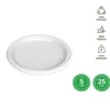 Platos Llano Redondo Reutilizable Blanco Ø25CM