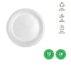 Platos Llano Redondo Reutilizable Blanco Ø26CM