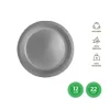 Platos Llano Redondo Reutilizable Plata Ø22CM