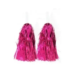 Pompones Animadora Brillo Fucsia