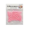 Pompones de Manualidad Rosado Amaranto 1cm ±70pcs