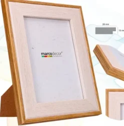 Portafoto DM Blanco Filo Madera 24×30