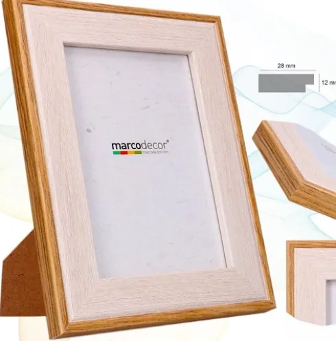 Portafoto DM Blanco Filo Madera 24×30