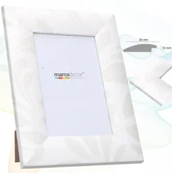 Portafoto DM Hojas Blanco 15×20
