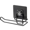 Portarrollos WC Acero con Tarjeta Adhesivo – Negro