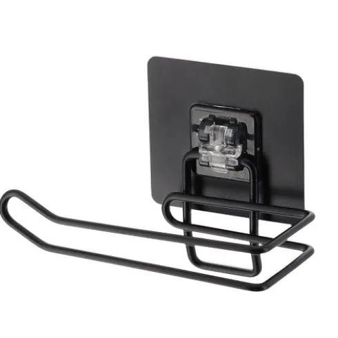 Portarrollos WC Acero con Tarjeta Adhesivo – Negro