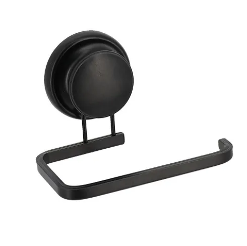 Portarrollos WC Ventosa Aluminio Negro
