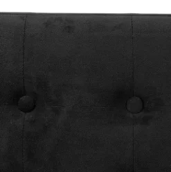 Puf Plegable Doble «Lysandre» Terciopelo Negro