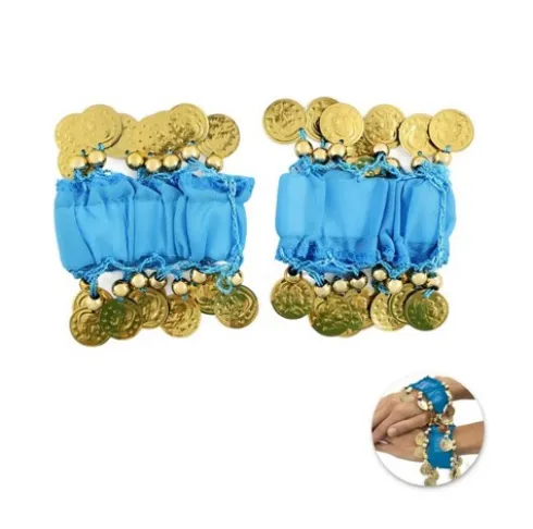 Pulsera De Monedas Azul 2pcs