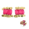 Pulsera De Monedas Fucsia 2pcs
