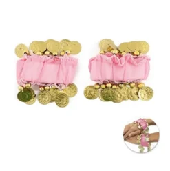 Pulsera De Monedas Rosa 2pcs