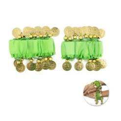 Pulsera De Monedas Verde 2pcs