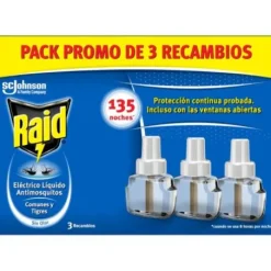 Raid Insecticida Eléctrico Líquido Antimosquitos Recambio Pack