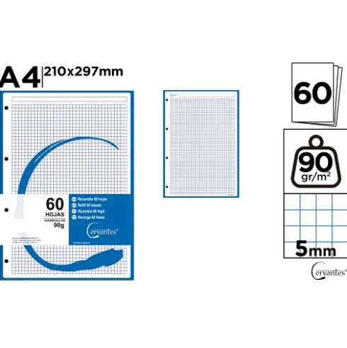 Recambio A4 90g/m2 60H