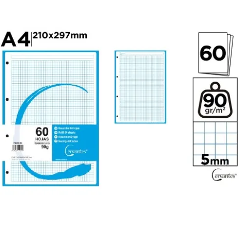 Recambio A4 90g/m2 60H