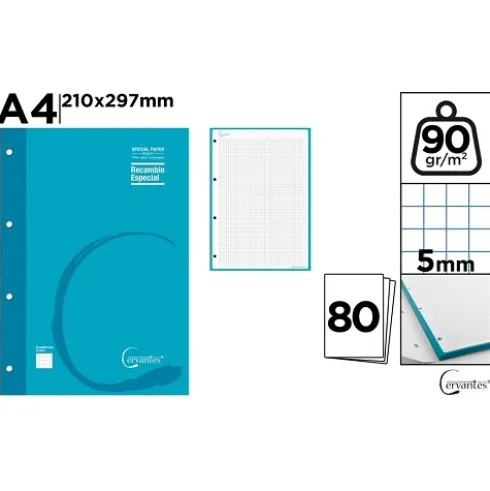 Recambio A4 90g/m2 80H