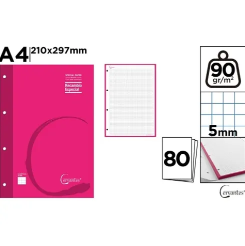 Recambio A4 90g/m2 80H