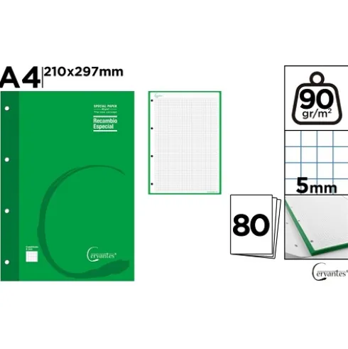 Recambio A4 90g/m2 80H