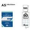 Recambio A5 90g/m2 100H Cuadrícula 4MM