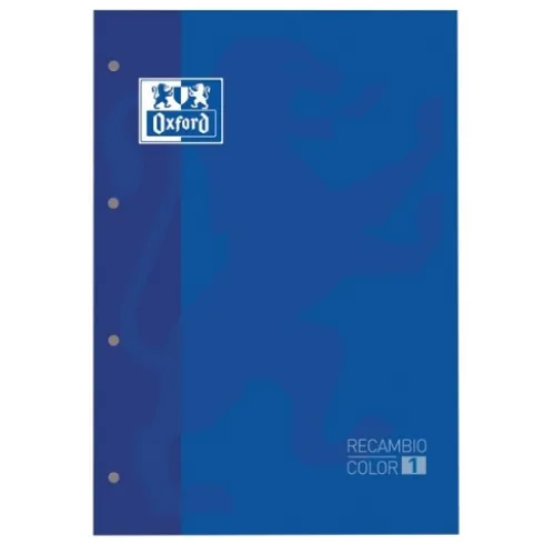Recambio Oxford Tapa Blanda 80H Azul