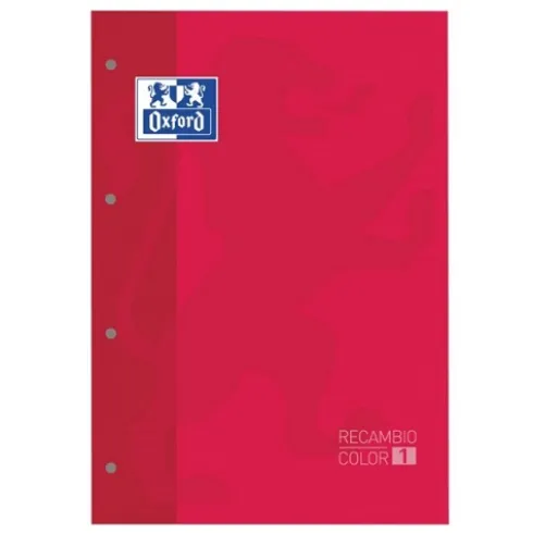 Recambio Oxford Tapa Blanda 80H Rojo