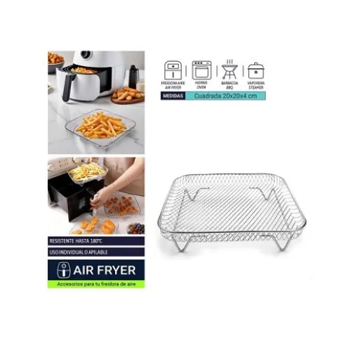 Rejilla Cuadrada Airfryer Apilable 20cm