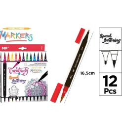 Rotuladores Colores Doble Punta 12U